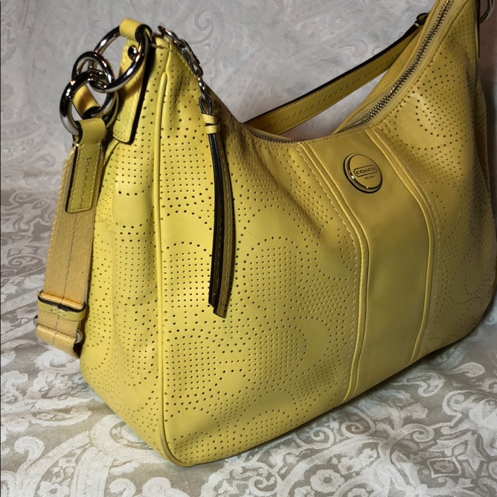 Coach Yellow Leather 2-Way Shoulder Purse